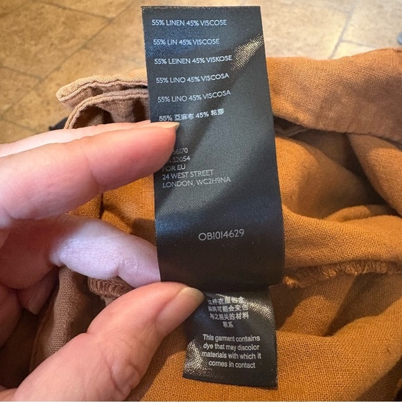 NWT~FREE PEOPLE Women Light Brown Linen Blend Ruffle Wrap Skirt Size XS - Picture 8 of 8